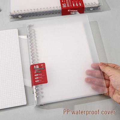 Transparenter Umschlag Abnehmbares A4 Notizbuch, A5 Junior High Notizbuch, B5 Tagebuch