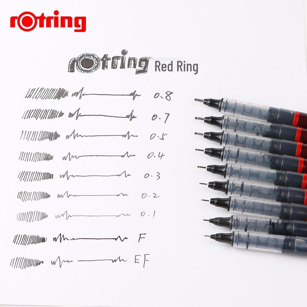 Rotring Red Ring Technical Inking Pen Set, 0.1-0.8mm for Manga and Drawing