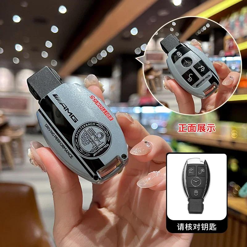 Fashion ABS New Styling Car Logo Remote Key Case Cover Shell For Mercedes Benz A B C S Class AMG GLA CLA GLC W176 W221 W204 W205