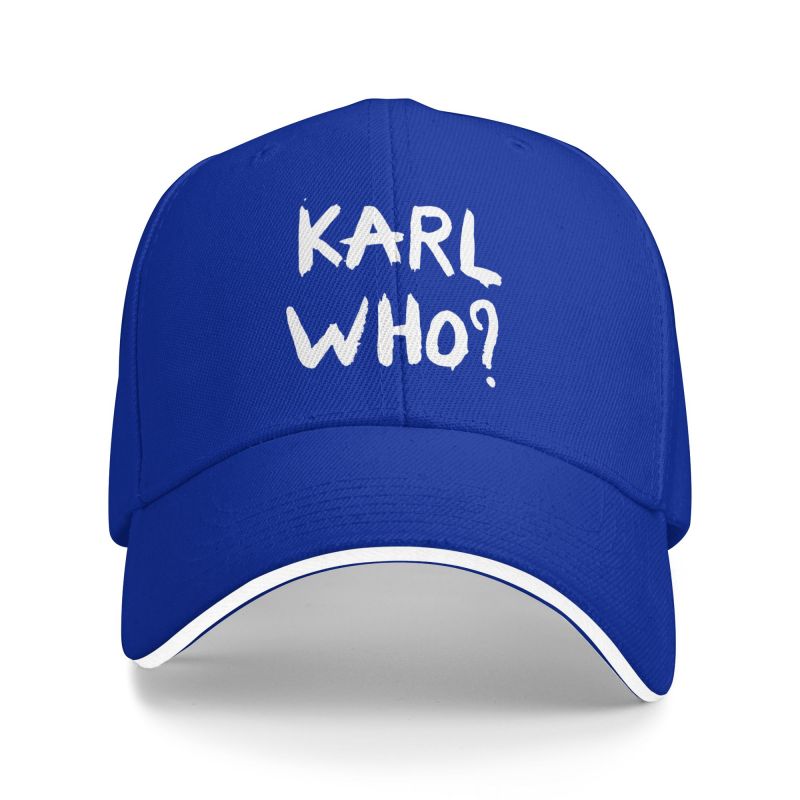 Karl Who Print Sandwich Baseball Cap Men Adjustable Bucket Cap Summer Breathable Sun Protection Hat Women Snapback Hat Golf Hats