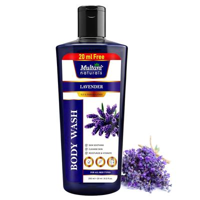 Multani Naturals Lavender Body Wash 270 Ml Herbal Cleanser With Lavender Oil Relaxing Unisex Shower Gel For Soft Skin