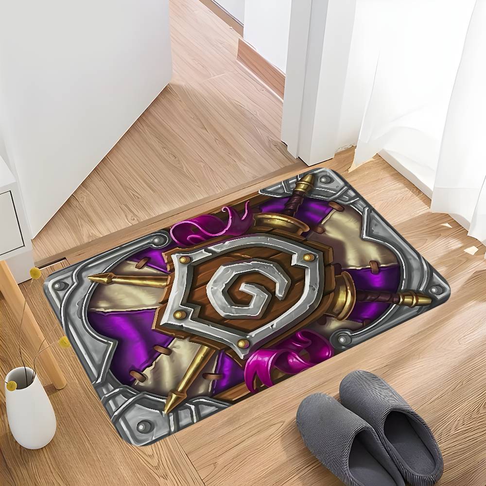 Game H-HearthStone Bathroom Mat INS Style Soft Bedroom Floor House Laundry Room Mat Anti-skid Welcome Doormat
