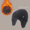 Men's Snowflake Warm Hat – Thick, Windproof, Ear-Protected, and Velvet-Lined for Cold Weather