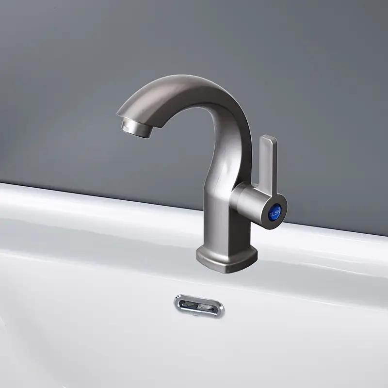Modern single hole bathroom sink faucet with side spray matte black valve, ergonomic curved nozzle, easy to install
