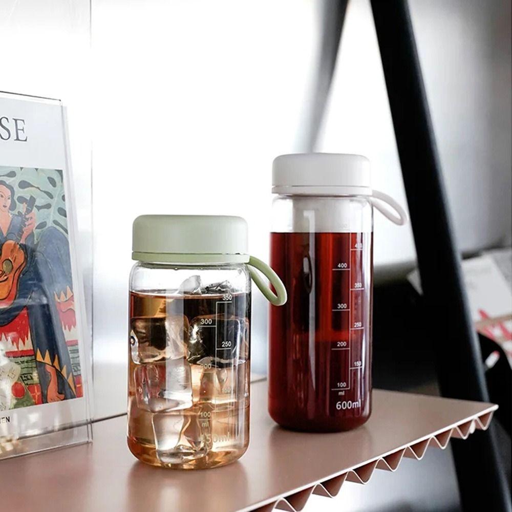 Soft Silicone Handle Cold Brew Coffee Maker Airtight Lid Portable Water Bottle  Sports Activities