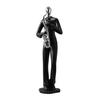 Minimalist Black Resin Figurines, Modern Abstract Musician & Golfer Statues, Luxury Home Decor for Living Room TV Stand Entryway Wine Cabinet, Unique