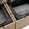Vidaxl Gartensofa mit Kissen, 2-Sitzer, Beige, Polyrattan