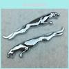 2pc 3d Metal Jaguar Car Emblem Badge Sticker Set For Xjs Xj6 Xk8 Xf And E Type Models