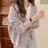 Autumn Winter Fashion V Neck Cardigan Women Sweater New Elegant Loose Retro Knitted Jacket Versatile Solid Casual Office Gentle Simple Coats Clothing