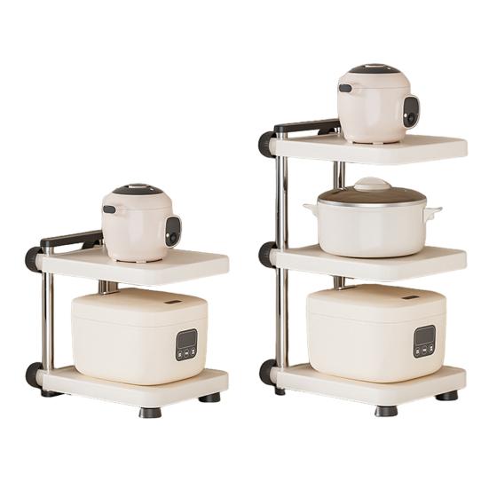 Kitchen Storage Rack Strong Load-bearing Adjustable Design Multifunctional Multi-layer Pot Storage Rack