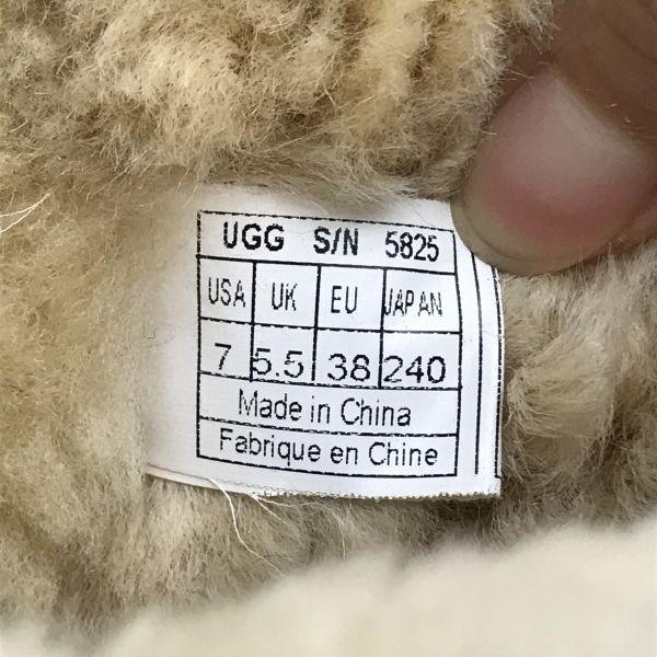 UGG sheepskin leather warm boots 24 USA7 brown(USED)