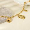 Ocean Resort Wind Starfish Conch Shell Fringe Pendant 18k Gold Stainless Steel Necklace Versatile Clavicle Chain