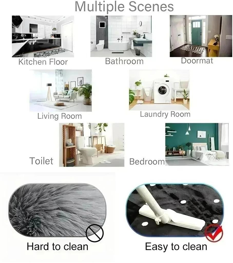 1PC Flag Pattern Kitchen Rugs Non-Slip Home Door Mats Pop Design Bathroom Rugs Bath Mat Carpet for Home Sink Laundry Decor