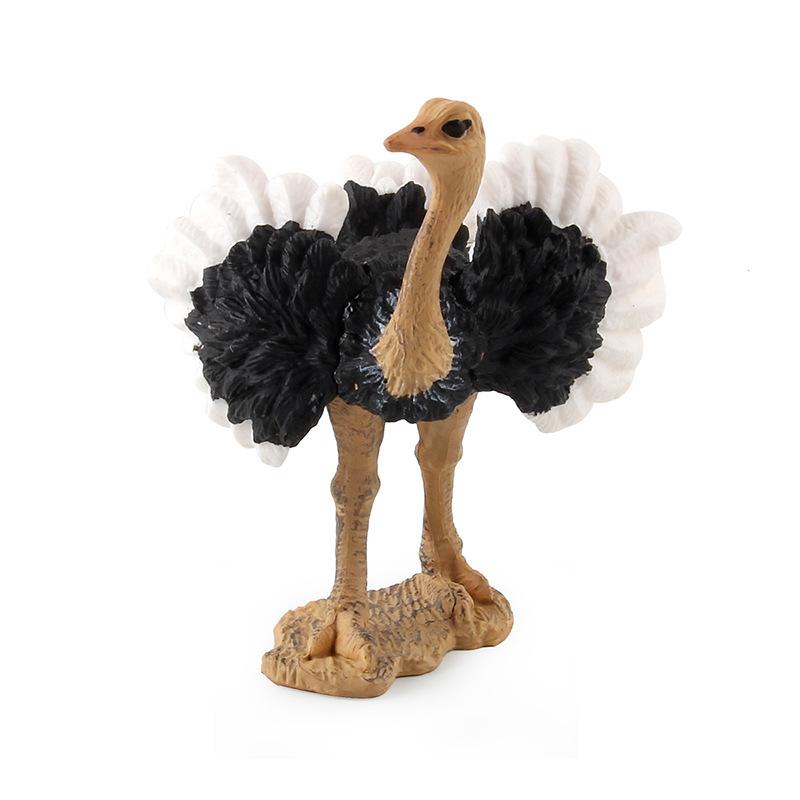 

Zoo Wild Animal Model Simulation Animal Toy Nature Ostrich Static Ornament Toy