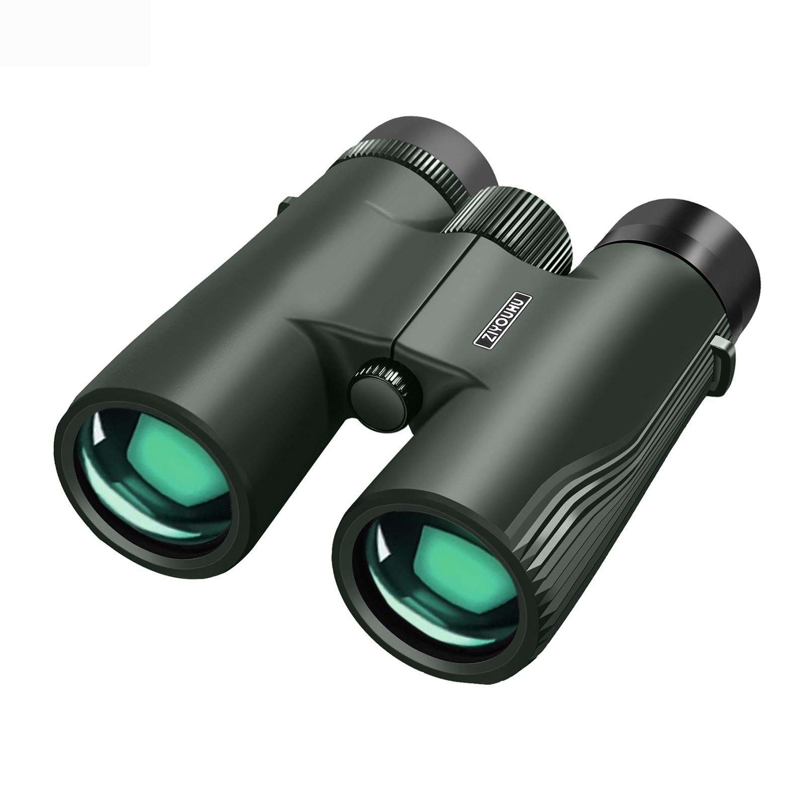 

10x42 Compact Binoculars for Adults Kids with Large Eyepiece FMC Lens BAK4 Prism High Powered чорний