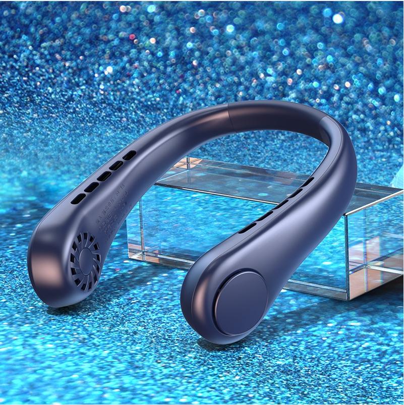 Mini Neck Fan Portable Bladeless Hanging Neck Rechargeable Air Cooler Mini Summer Sports Fan