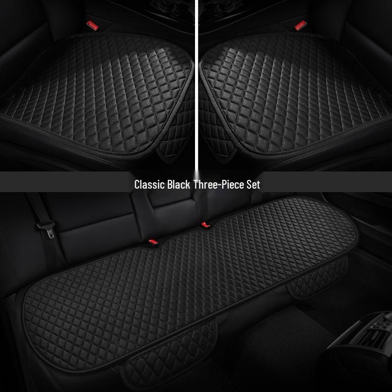 Universal Four Seasons Non-Slip Breathable Car Seat Cushion Set - Front & Rear, 3-Piece