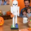 Halloween Nutcracker Statue Wooden Nutcracker Figures Holiday Decor Goody Bag Fillers Spooky Decor Figurine for Home Display