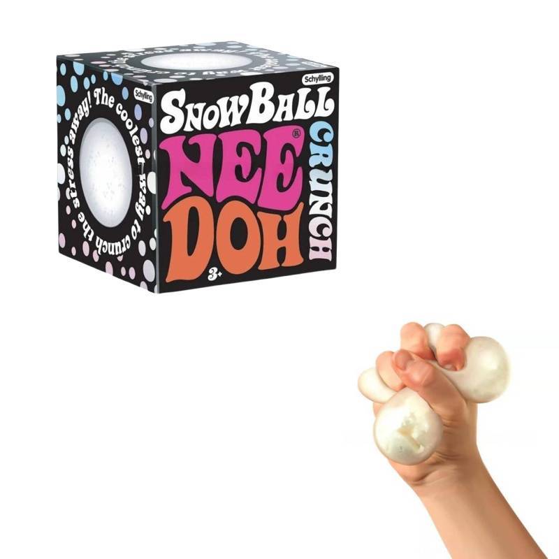 Needoh Schneeball Knusper Stressabbau Ball Mit Handgefertigtem Schnee Design Zur Entspannung Und Dekoration