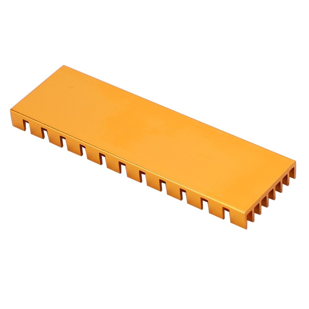 igh Performance 70x22x6mm M.2 SSD Heatsink Lightweight Aluminum Alloy SSD Cooler Black/Gold PCIE Heat Sink Workstation
