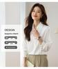 Mulberry Silk White Long Sleeve Women's Shirt - Versatile for Spring/Autumn 2026 Casual & Professional Wear