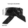 Solid Color Women's Waist Belt Long Ribbon Fashionable Leather Wide Waistband Elegant Bowknot Beautiful Design Decorative Girdle