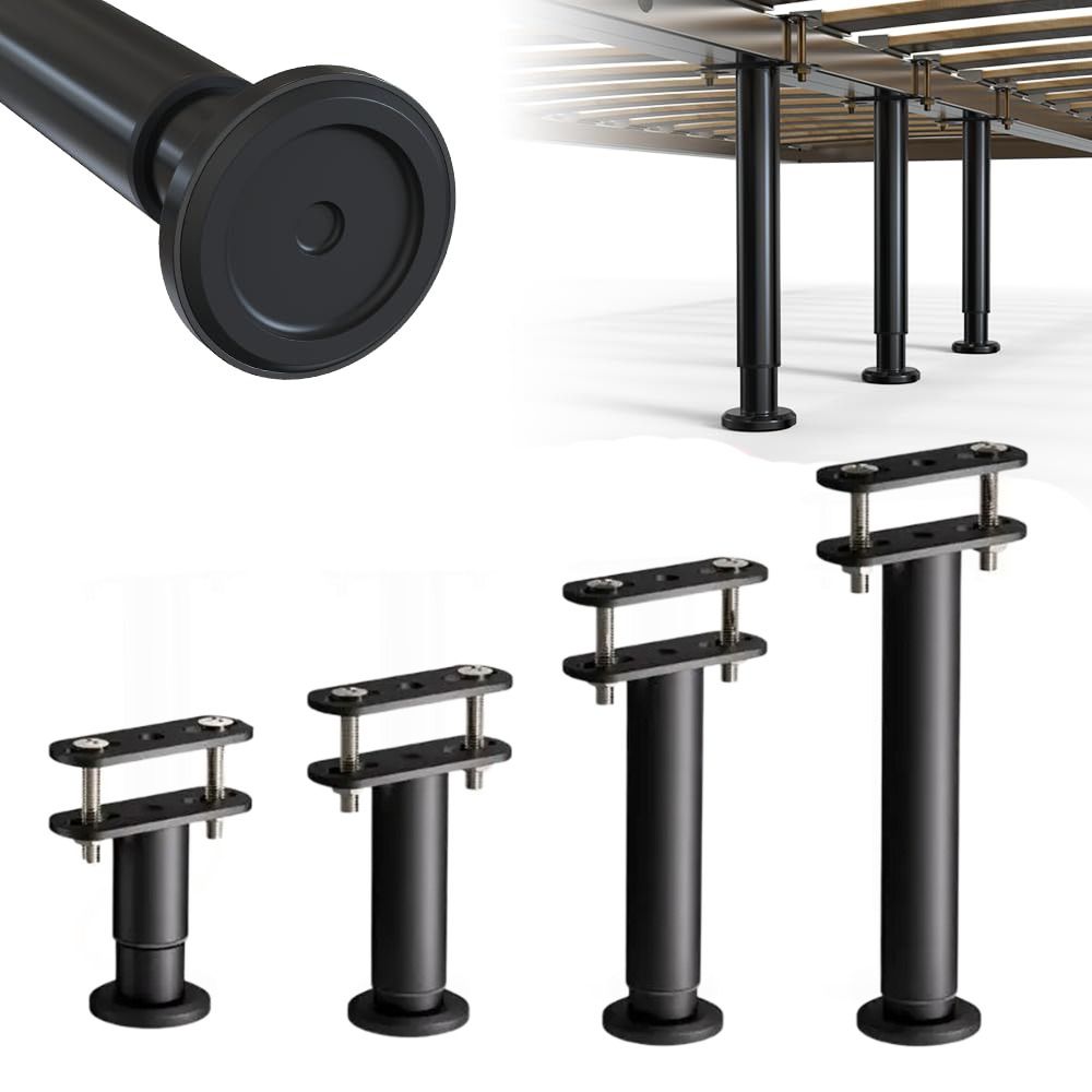 Metal Bed Slats Support Legs Adjustable Furniture Legs  for Sofa/Dresser/Chair/Cabinet