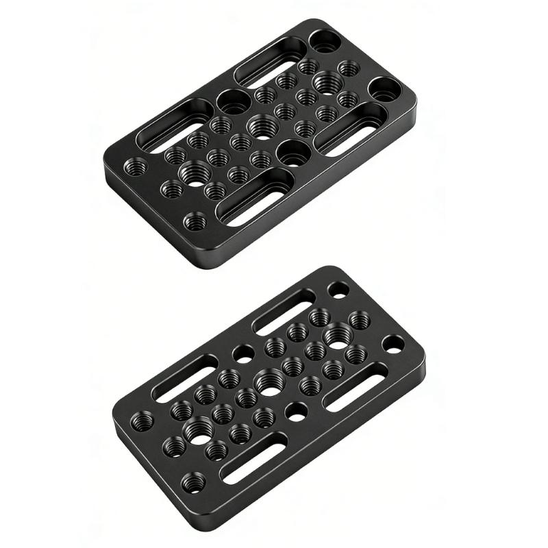 Universal Camera Quick Release Plate With Double 1/4in And 3/8in Screw Holes For DSLR Camera LED Light Stand Equipment