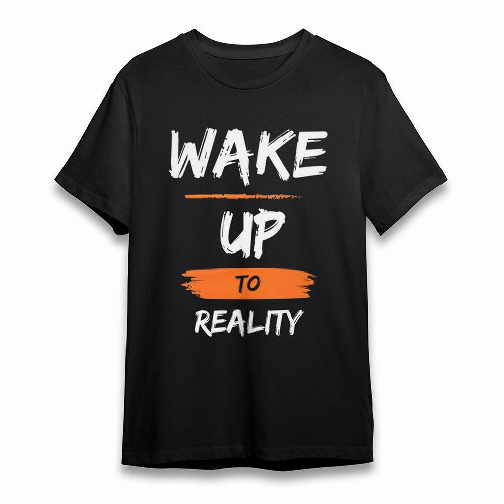 

Men s Classic T-Shirt Reality Graffiti Style Tee Black Cotton Short Oversize Tee S