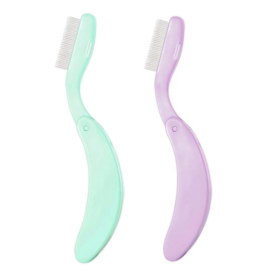 1/2Pcs Eyelash Separator Comb Foldable Handle Lash Separator Tool Stainless Steel Teeth Eyelash Separating Brush Mascara Applicator Comb Makeup Tools
