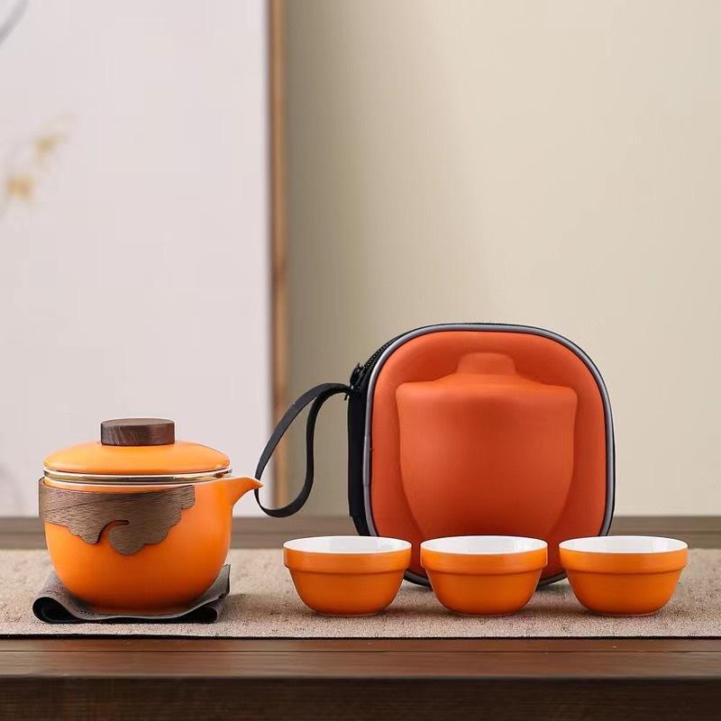 Ceramic Hand Grab Pot Kuaike Cup Portable Travel Tea Set Business Gifts Opening Event Souvenirs