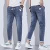 Men's Stretch Elastic Waist Slim Straight Jeans - Summer 2023 Collection