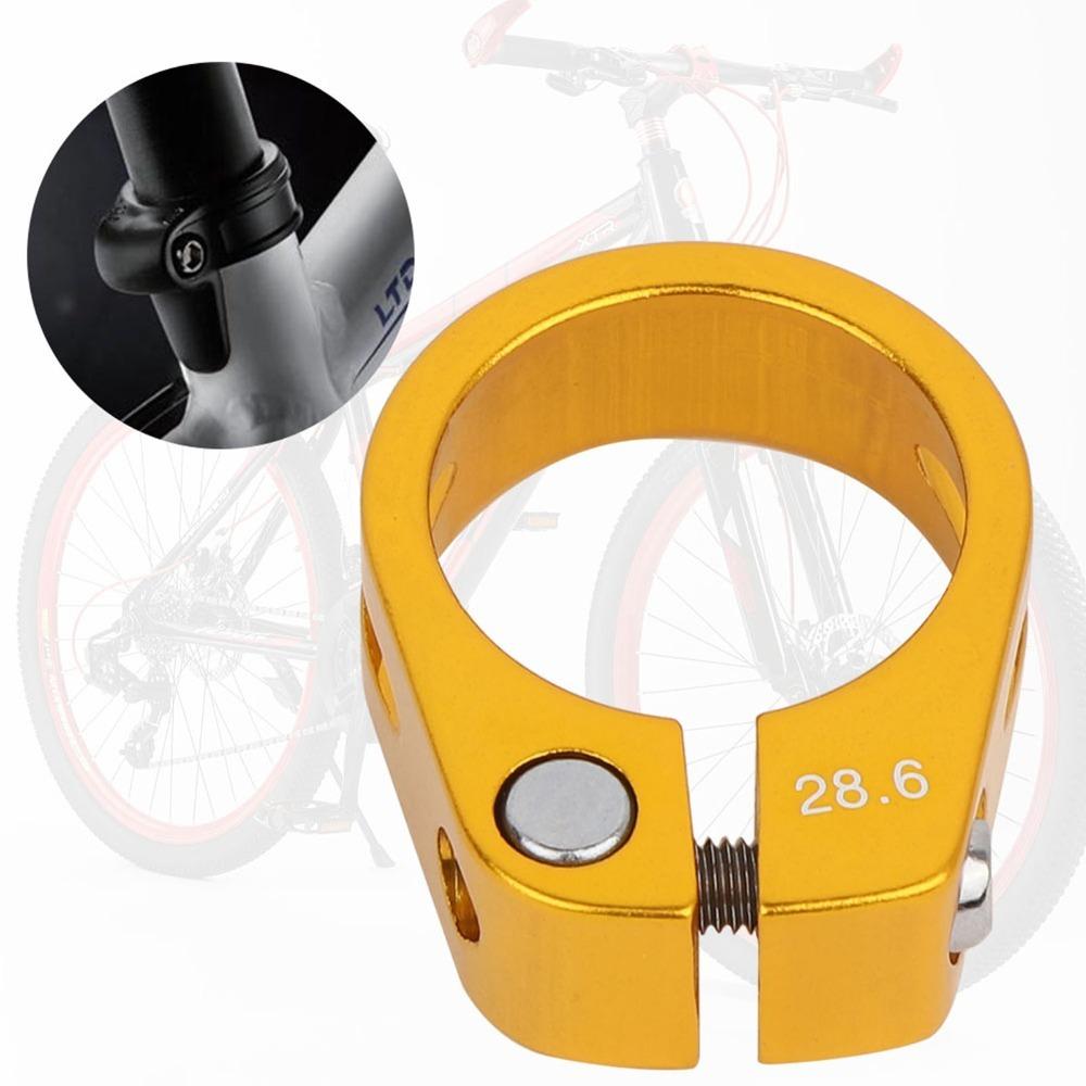 

2PCS 28.6mm Bike Seat Post Clamp Lightweight Bike Seat Tube Clip Bike Pipe Clamp Folding Bike золотий
