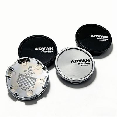 4pcs Advan Racing Logo Emblem Car Wheel Center Caps 58MM Clip 53MM Wheels Hub Cap Rim Hubcaps Dust Cover Replace Car Accessories