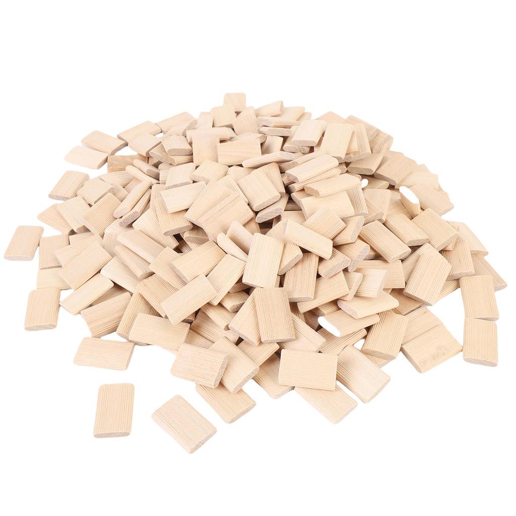 300PCS Woodworking Tenons High Hardness Beechwood Tenon Insertion Blocks for Handcraft Furniture Splicing