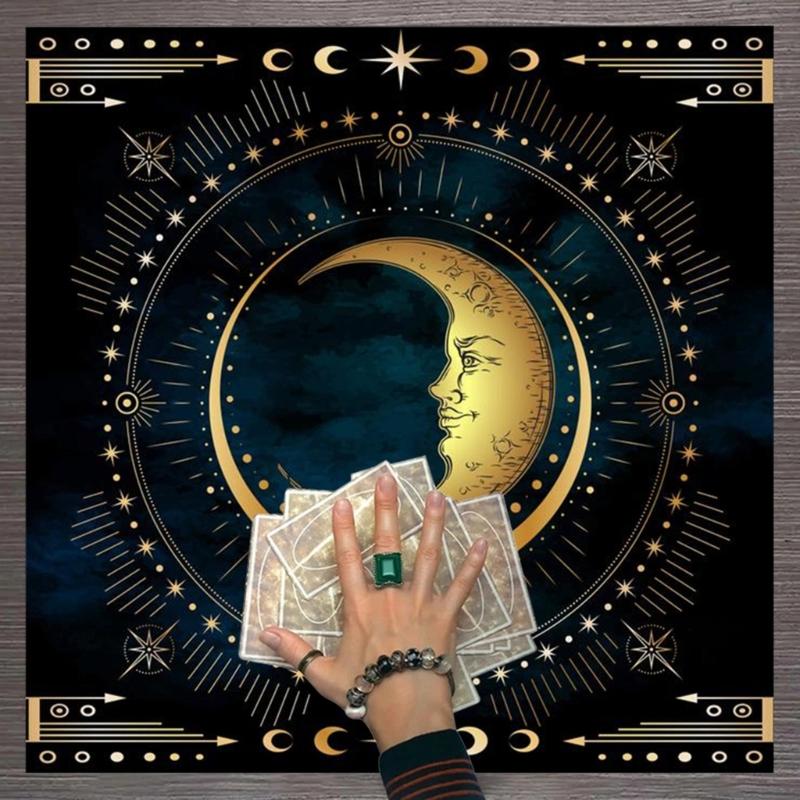 Square Flannelette Tarot Altar Cloth Board Game Pad Astrological Oracles Pad Table Cover Card Mat Divinations Tablecloth