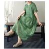 DIMANAF New 2026 Women Plus Size Summer Long Dress Sundress Loose Oversize Maxi Lady Floral Chiffon Jacquard Dress