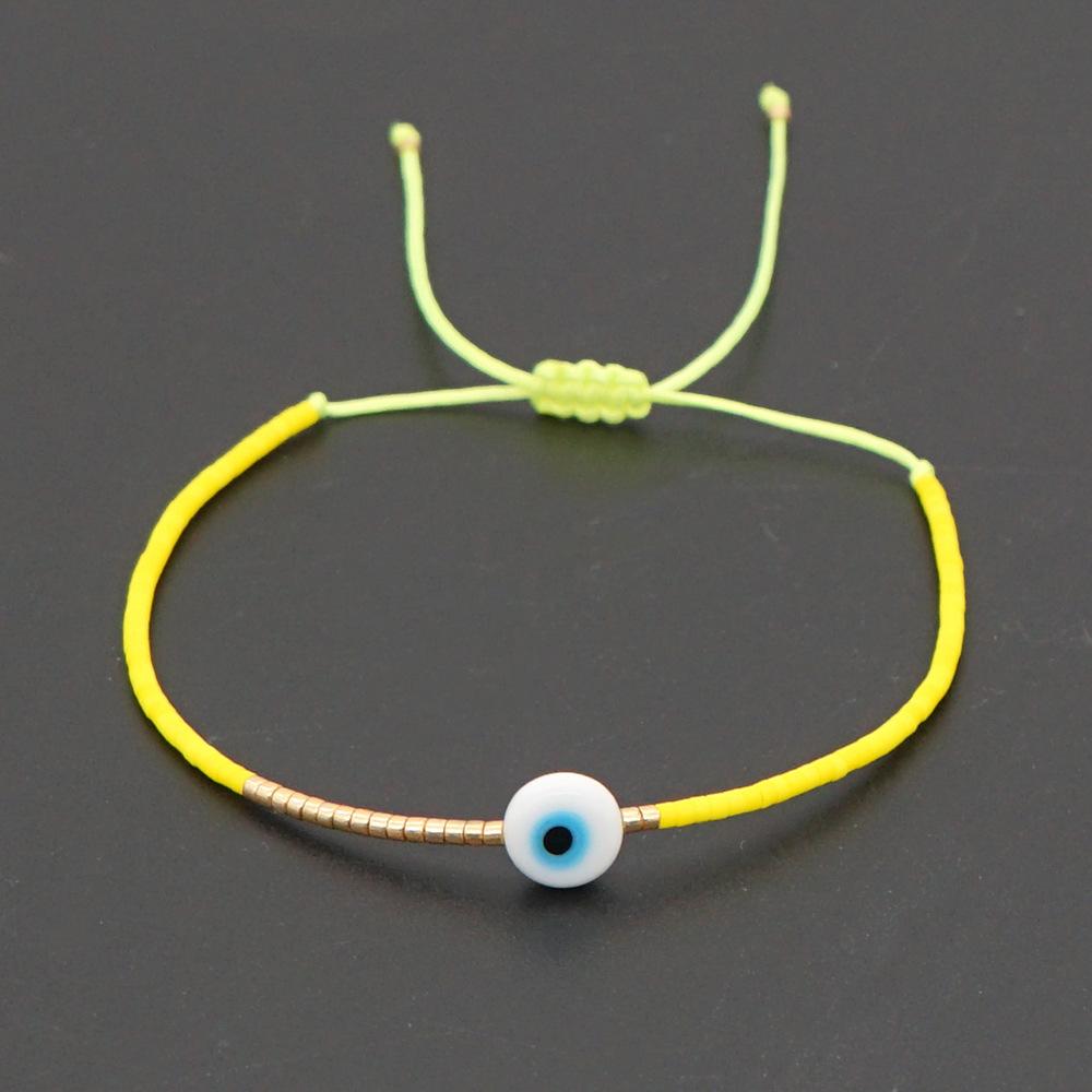 Vlen Women's Turkish Evil Eye Bracelet for Good Luck & Positive Energy Miyuki Beads Jewelry Gift Protection Pulseras