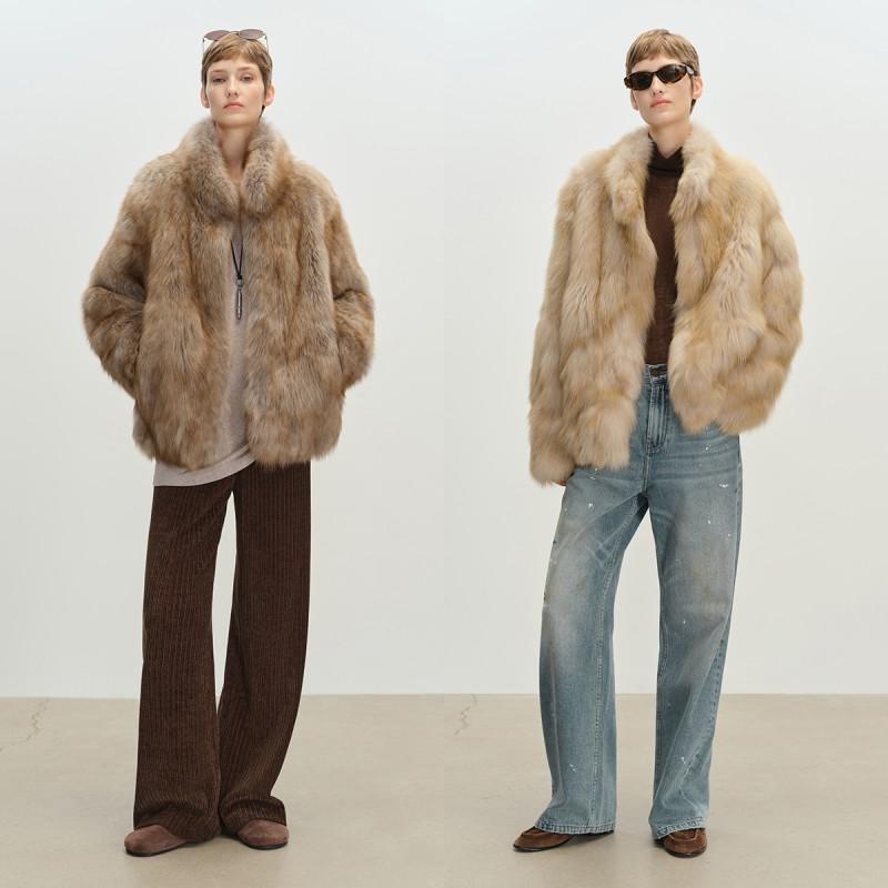 Womens Mid-Length Faux Fur Coat With Stand Collar Winter Warm Outerwear Casual Korean Style