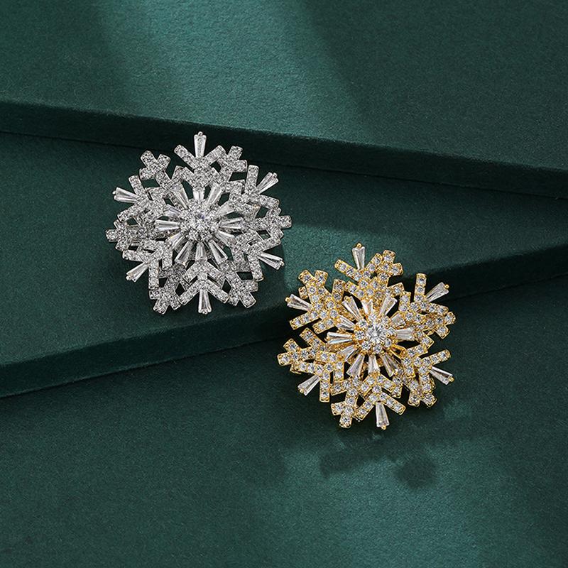 Pins Charms Rotatable S Brooch Snowflake Brooch Pins