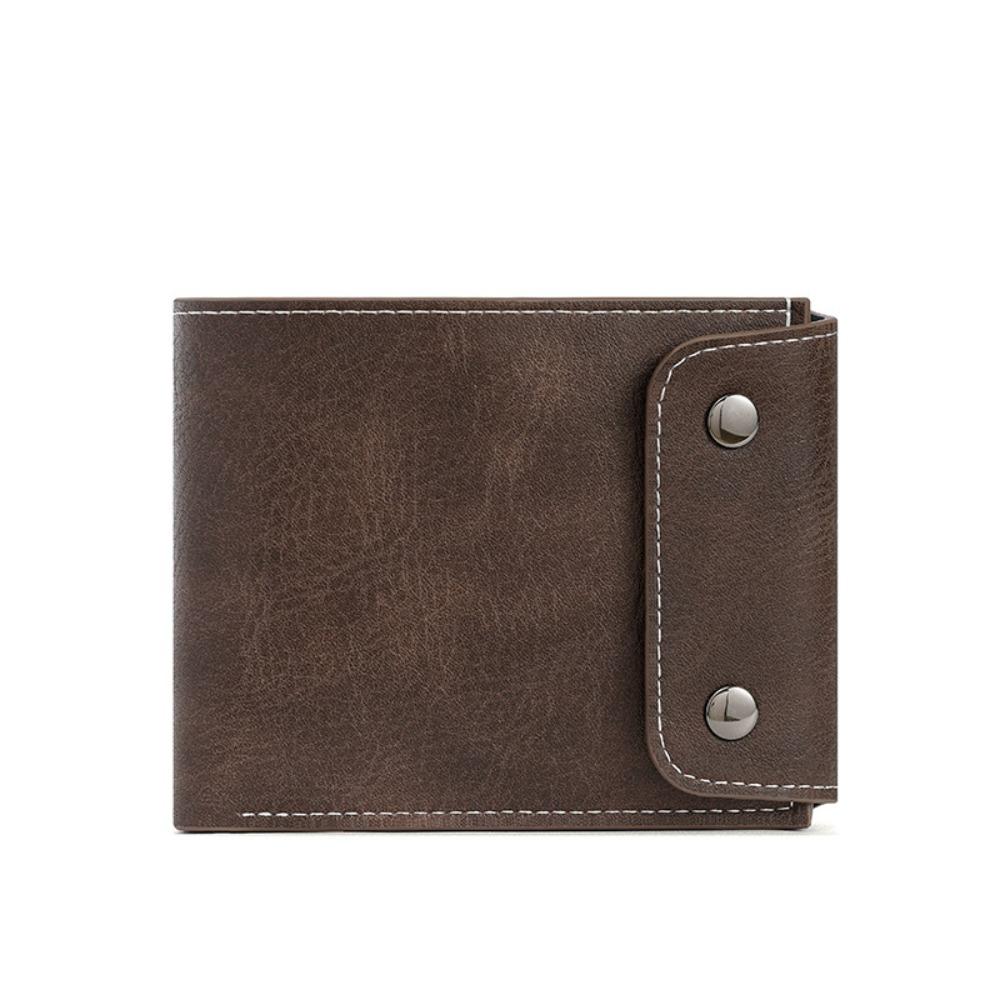 

Pu Leather Men s Short Wallet Cash Bag Credit Card Holder Luxury Male Bifold Wallet Daily кавовий