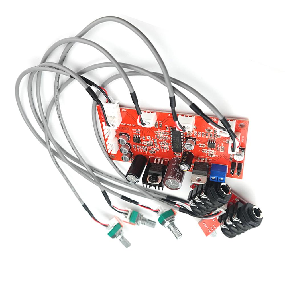 DC 7V 24V PT2399 Digital Microphone Amplifier Board Karaoke Plate Reverb Preamplifier Reverberator