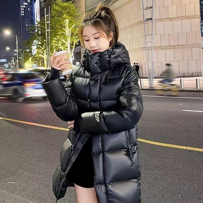 

Winter Thick Down Jacket Women s Long Warm Fluffy Puffer Coat Hooded Women s Fashion Parkas Coat S