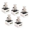 5PCS Push Button Latch Elegant Multipurpose RV Keyless Cupboard Door Knob Latch for Motorhome Home Yachts White Base