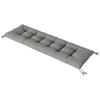Pallet Cushion, Removable Seat Cushion with Fastening Straps, Pallet Pad for Most Loungers, 198x65x13cm, Light Gray