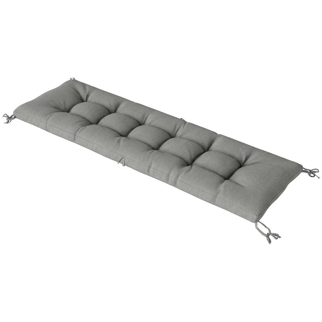 Pallet Cushion, Removable Seat Cushion with Fastening Straps, Pallet Pad for Most Loungers, 198x65x13cm, Light Gray