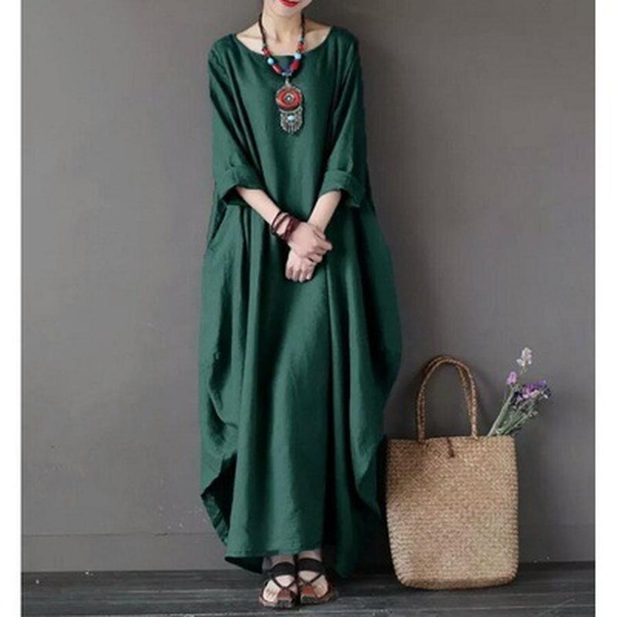 Women's Sexy Round Neck Solid Hemline Ruffles Personality Design Dress
