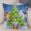 50 Style Merry Christmas Cushion Cover Decor Cute Cartoon Santa Claus Snowman Pillow Case Soft Plush Pillowcase for Sofa Home