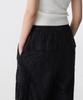 MUSINSA STANDARD WOMAN Women'S Floral Lace Wide Cargo Elastic Pants [Black]