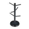 6 Hooks Bamboo Coffee Cup Holder Thickened Base Tree Shape Coffee Cup Rack Sturdy Design Wood Material Cup Storage Holder